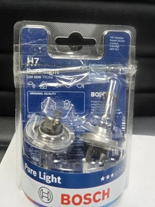 Bosch H7 (477) Pure Light Headlight Bulbs - 12V 55W PX26d (2 Bulbs) - Picture 1 of 4