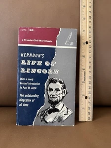 Vintage ~ 1965 Herndons Life Of Lincoln Book ~ Premiere Civil War Classic - Picture 1 of 10