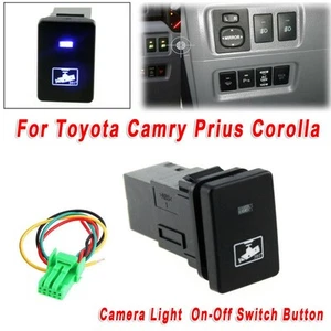 1x Bleu LED Camera Léger Poussoir On-Off Bouton Interrupteur pour Toyota Prius - Imagen 1 de 8