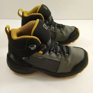 Salomon Outward Boys 13 Gray Yellow Gortex Waterproof Hiking Boots 409722 - Picture 1 of 8