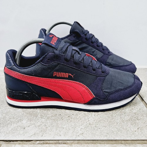 Scarpe da ginnastica Puma ST Runner V2 taglia UK 5 EUR 38 blu navy rosso bianco 365293 05 ottime condizioni