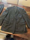 Bill Blass Black Suit 110s 2pc Suit 46R Pants 36x32 Blazer Sport Coat Mens