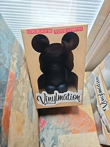 Vinylmation Create Your Own Blank Disney Mickey Mouse Black New In Box RARE 9" - Picture 1 of 4