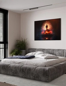 Buddha Leinwand Poster Malerei Kunst für Wohnkultur und Büro große Wandkunst - Bild 1 von 9