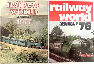 RAILWAY WORLD ANNUALS 1976 & 1977. IAN ALLAN 2 HARDBACK BOOK LOT. - Picture 1 of 10