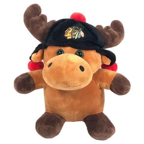 NHL Hockey ￼Forever Plush Chicago Blackhawks Rare Moose Team Mascot 10” Stuffed Cover