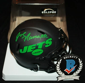 Joe Namath signed Eclipse Mini Helmet, New York Jets, Alabama, Beckett BAS - Picture 1 of 4