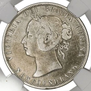 1872-H Newfoundland Silver 50 Cents KM.6 - NGC VF Detail - Picture 1 of 4