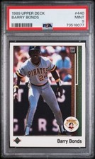 1989 Upper Deck Barry Bonds Baseball Card #440 PSA 9 Mint