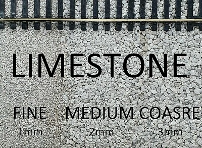 Model Railway Ballast LIMESTONE, 1kg, 2kg, N ,OO gauge, 0.5mm, 1mm, 2mm, 3mm - Image 1 of 3