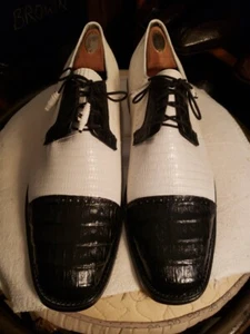 Los Altos Genuine Crocodile 🐊 &Lizardskin Men 🦎 Dress Shoe's Sz 12-M - Picture 1 of 9
