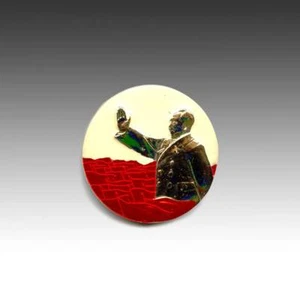 VINTAGE CHINESE CULTURAL REVOLUTION METAL CIRCULAR LAPEL PIN MAO ZEDONG CHINA - Bild 1 von 1