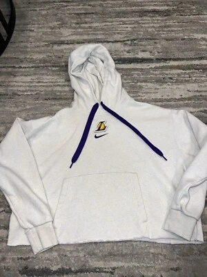 Suéter corto mediano con estampado de logotipo de Los Angeles Lakers para mujer nuevo sin etiquetas Foto 1 de 4