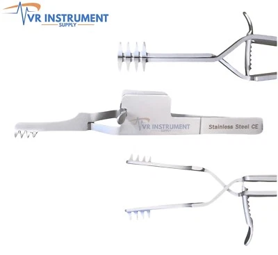 Retractor Prong Automatic Cross Action HEISS Skin 4.5" Sharp 4X4 Surgical Tools - Image 1 of 4