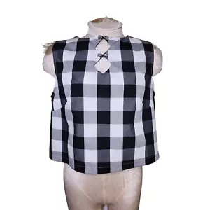 Banned Apparel Black & White Checkered Top Size L - Picture 1 of 5