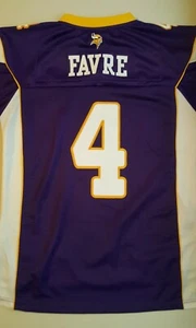 MINNESOTA VIKINGS #4 BRETT FAVRE NFL REEBOK Football JERSEY: YOUTH LARGE - Picture 1 of 5
