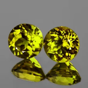 4,50 mm 2 piezas granate redondo natural limón amarillo malí {impecable- VVS} - Imagen 1 de 2