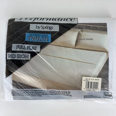 Nueva hoja blanca plana completa de colección Performance de Springs 124 hilos Twilit nueva de colección Foto 1 de 4
