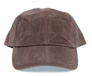 Quint Fishing Hat Jaws Movie Cap Brown Canvas 5 Panel Wax Waterproof - Picture 1 of 4