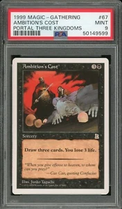 1999 Magic the Gathering MTG Portal Three Kingdoms #67 Ambition's Cost PSA 9 P3K - Picture 1 of 2