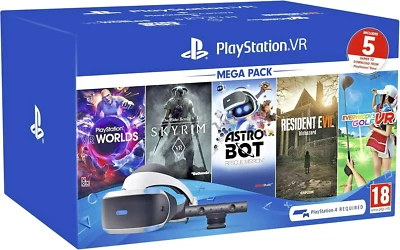 Sony PlayStation PS4 VR headset & 5 Game Mega Pack Bundle NEW - Image 1 of 4