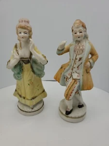 Vintage 2er Set Kolonial Typ Mann und Frau Figuren besetzt Japan - Bild 1 von 9