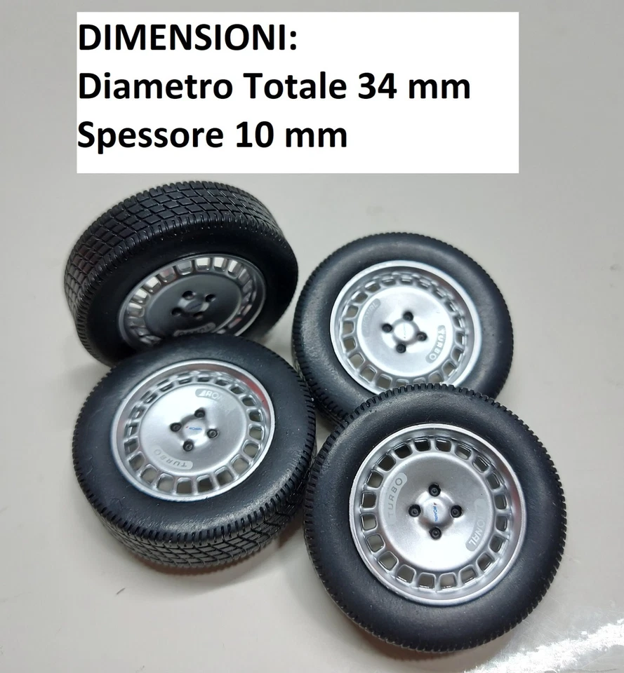 Kit Ruote Originali Ronal Turbo F10 per Fiat Ritmo Abarth del 1980 - MCG 1/18 - Immagine 1 di 1