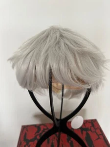 New Women's Short Silver Gray Straight Full Wigs - Picture 1 of 5