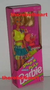 Barbie Snap N Play 1991 NRFB Puppe Mattel Snap On Fashions - MIB - Sealed - RAR - Bild 1 von 2
