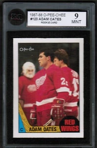 1987 88 OPC O-Pee-Chee #123 Adam Oates Rookie Rc KSA 9 Mint HOF - Picture 1 of 4