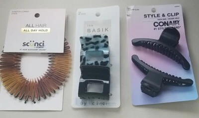 Assorted Hair Clips And Combs Lot Of 3 - Image 1 of 4