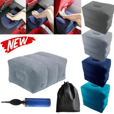Inflatable Foot Rest Travel Air Pillow Cushion Office Home Leg Footrest Relax - image 1 of 4