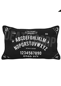 Ouija Talking Board Cushion Black Rectangle Spirit Gothic Pagan Occult Pillow - Picture 1 of 3