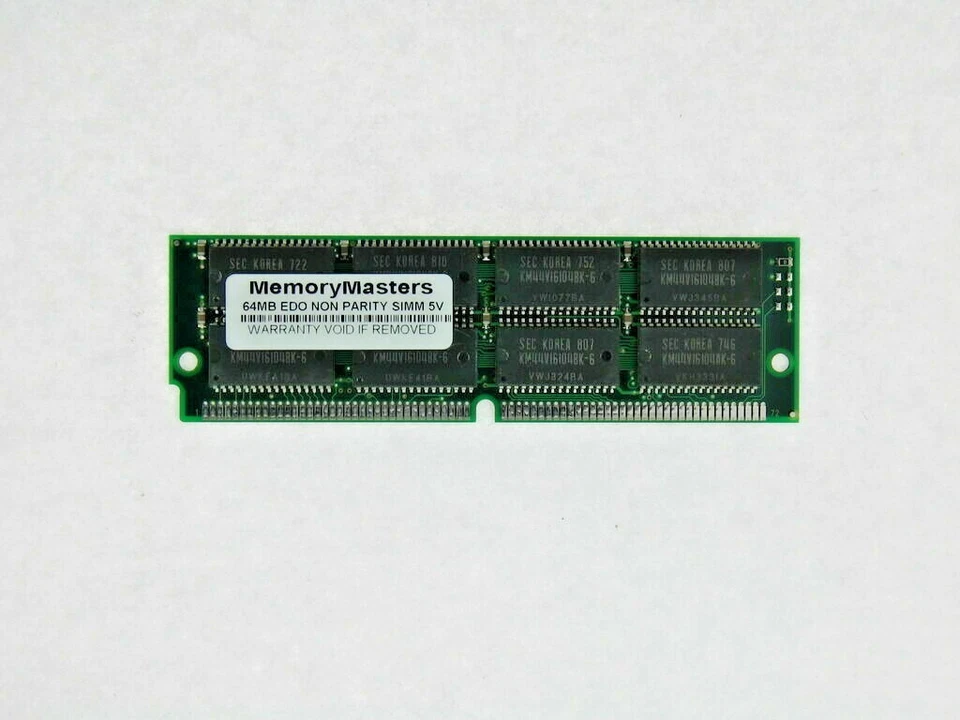 64MB 72pin SIMM MEMORY 16X32 NON PARITY EDO 60NS RAM - Image 1 of 1