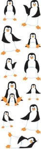 **SUPER RARE** PUFFY FUZZY PENGUINS Sandylion Stickers NEW IN PACK~VINTAGE~ - Picture 1 of 2
