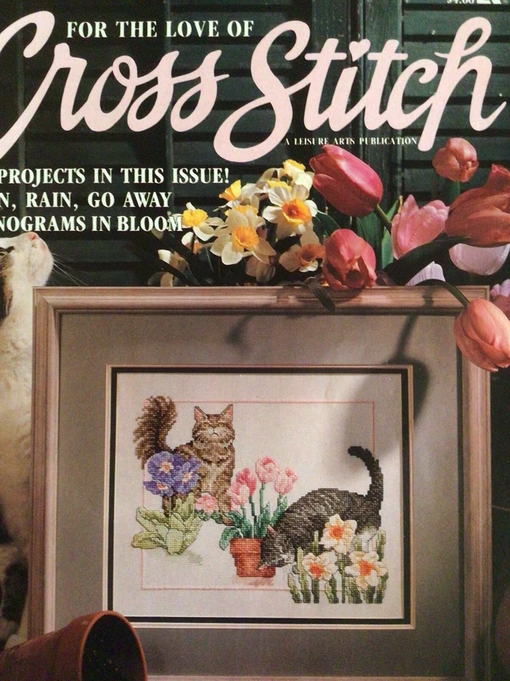 Counted Cross Stitch Pattern Cats in the Garden - Image 1 of 1