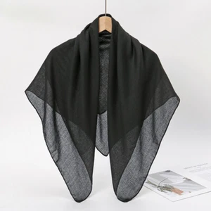 90*90cm Women Soild Color Square Scarf Turban Head Cover Wrap Scarves Shawls New - Picture 1 of 29