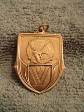 Pendant, Medal, Archery V. Gold Toned