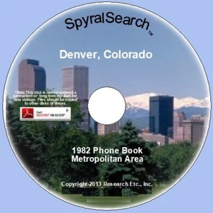 CO - Denver Metro 1982 White Pages TELEPHONE Book CD in PDF format - Picture 1 of 1