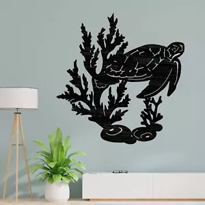Paisaje de tortugas marinas Recortado, Signo de placa de madera, Decoración del hogar, Suministros de artesanía - Imagen 1 de 4