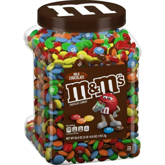 M&M's Milk Chocolate Candies Jar - 62oz