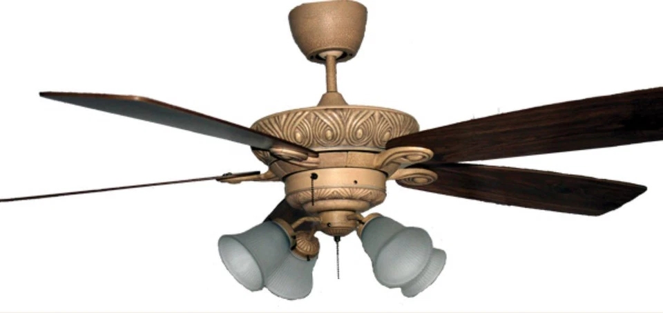 NUEVO MONTE CARLO MONET 60" VENTILADOR DE TECHO Y KIT DE LUZ FRESCO ENVEJECIDO MEDITERRÁNEO Foto 1 de 1