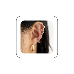 Boho Layered Snake Ear Cuff Wrap Earring Punk Snake Cartilage Cuff Earring Vinta - Picture 1 of 7