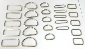Rechteckig Metall Quadratisch D Ring Zum Selbermachen Dee Ring Schnallen Handtasche Leder Handwerk Fastne - Bild 1 von 7