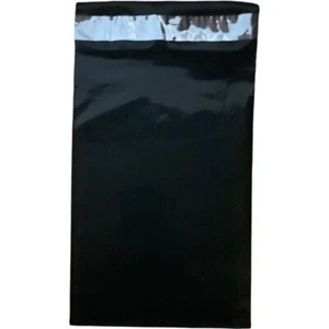 400 6" x 9" Black Unlined Poly Mailer Bags Self Seal - Picture 1 of 2