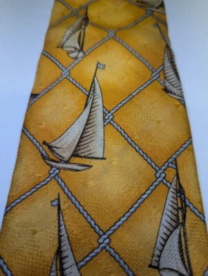 Corbata de seda para hombre ERMENEGILDO ZEGNA ITALIA patrón geométrico de lujo 3,75" de ancho Foto 1 de 4