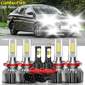 Kit combinado de faros LED + faros antiniebla blancos para Nissan Sentra 2013-2023 - Imagen 1 de 11