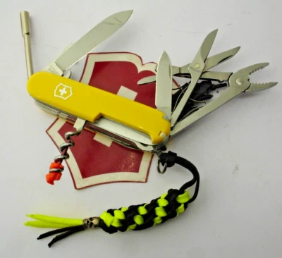 Raro Victorinox Swiss Army Cybertool M 32 Funciones Amarillo Die Post CASI COMO NUEVO Foto 1 de 4