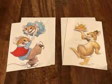 Adorable Animals Wallace Tripp 2 Vintage Greeting Cards Anniversary Congrats