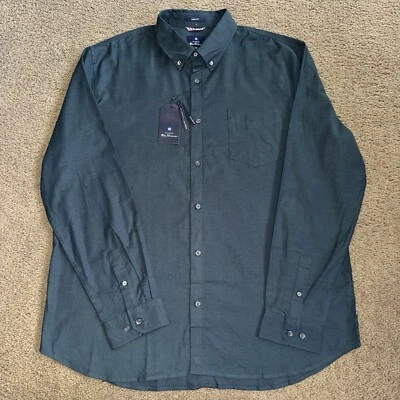 Ben Sherman платье рубашка мужская 2XL эластичной моды классический крой длинным рукавом кнопка новый с Ярлыками - Изображение 1 из 4